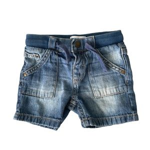 Baby boy denim Mayoral denim shorts 6 months adjustable drawstring